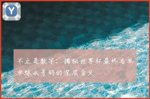 不止是数字:揭秘世界杯最终名单中球衣号码的深层含义